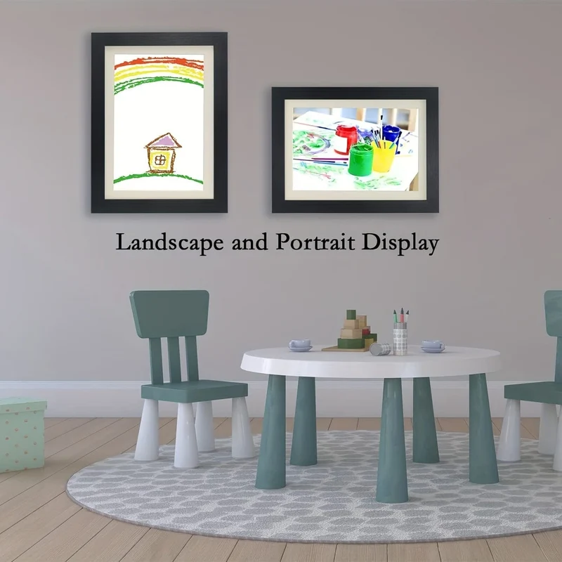 1 Stück Kinder-Kunstwerksrahmen, Kinder-Kunstausstellungs-Fotorahmen, Bilderrahmen mit Frontöffnung für Kinder-Kunstprojekte, Schularbeiten, Zuhause und Büro