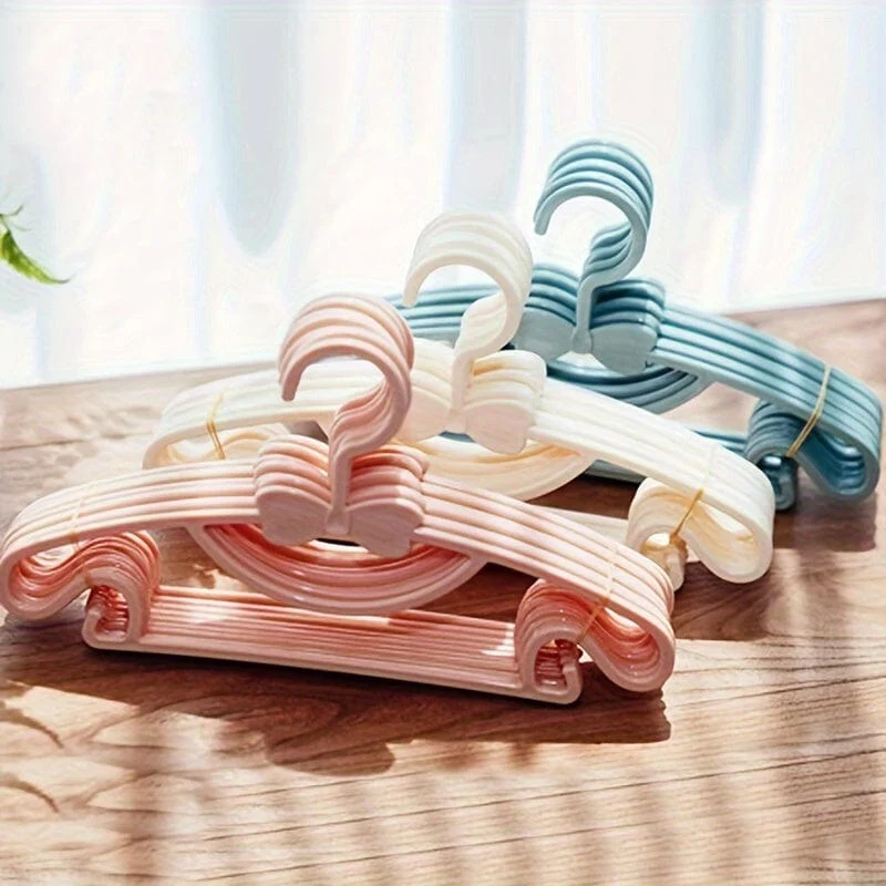 10/20 Stück Kunststoff-Kleiderbügel zur Aufbewahrung von Babykleidung, Wäscheständer für Kinder, langlebige, rutschfeste Wäscheständer, Aufbewahrungsorganisation für den Haushalt für Badezimmer, Schlafzimmer, Schrank, Kleiderschrank, Zuhause, Wohnheim