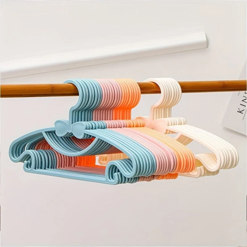 10/20 Stück Kunststoff-Kleiderbügel zur Aufbewahrung von Babykleidung, Wäscheständer für Kinder, langlebige, rutschfeste Wäscheständer, Aufbewahrungsorganisation für den Haushalt für Badezimmer, Schlafzimmer, Schrank, Kleiderschrank, Zuhause, Wohnheim