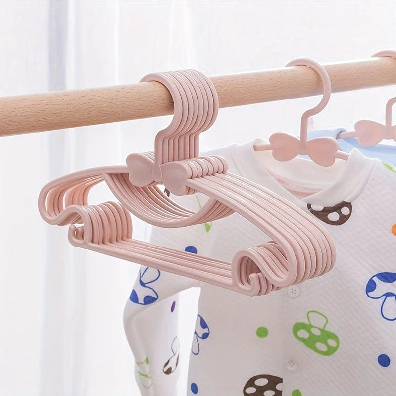 10/20 Stück Kunststoff-Kleiderbügel zur Aufbewahrung von Babykleidung, Wäscheständer für Kinder, langlebige, rutschfeste Wäscheständer, Aufbewahrungsorganisation für den Haushalt für Badezimmer, Schlafzimmer, Schrank, Kleiderschrank, Zuhause, Wohnheim