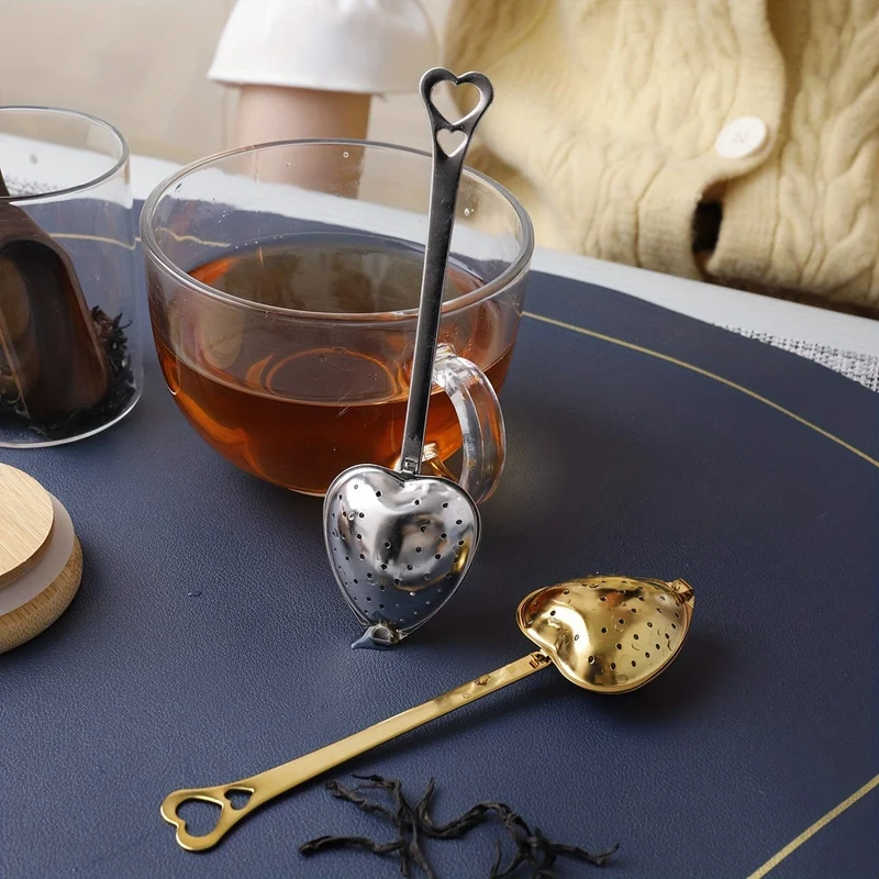 1 herzförmiges Teesieb aus Edelstahl – halten Sie Ihre Teeblätter an Ort und Stelle und genießen Sie jedes Mal eine perfekte Tasse