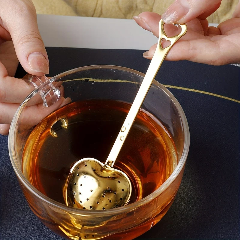 1 herzförmiges Teesieb aus Edelstahl – halten Sie Ihre Teeblätter an Ort und Stelle und genießen Sie jedes Mal eine perfekte Tasse