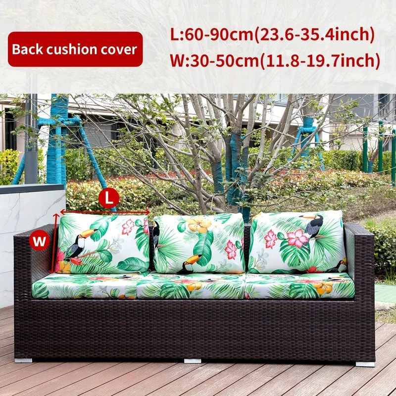 1 Stück Sofabezug mit Tiermotiv, Blätter, Blumenmuster, Boho-Stil, Kokosnuss-Druck, für den Außenbereich, Couchbezug, Möbelschutzbezug, Wohnkultur, Sofaschutz