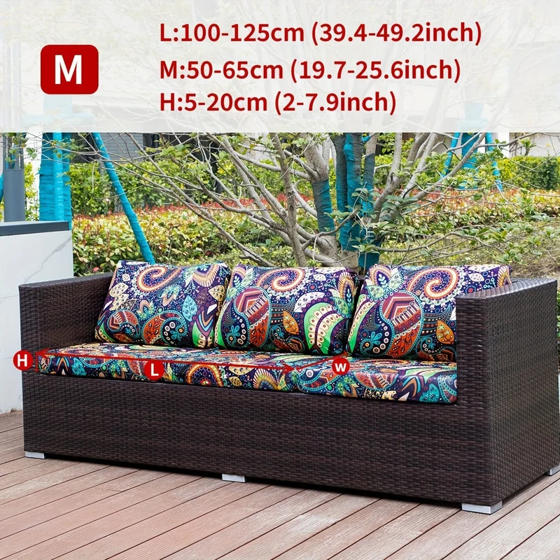 1 Stück Sofabezug mit Tiermotiv, Blätter, Blumenmuster, Boho-Stil, Kokosnuss-Druck, für den Außenbereich, Couchbezug, Möbelschutzbezug, Wohnkultur, Sofaschutz