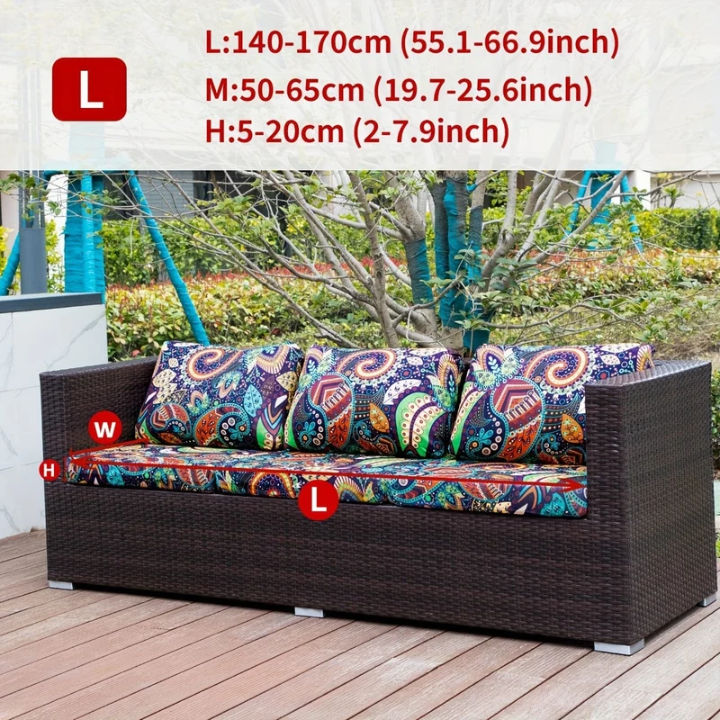 1 Stück Sofabezug mit Tiermotiv, Blätter, Blumenmuster, Boho-Stil, Kokosnuss-Druck, für den Außenbereich, Couchbezug, Möbelschutzbezug, Wohnkultur, Sofaschutz