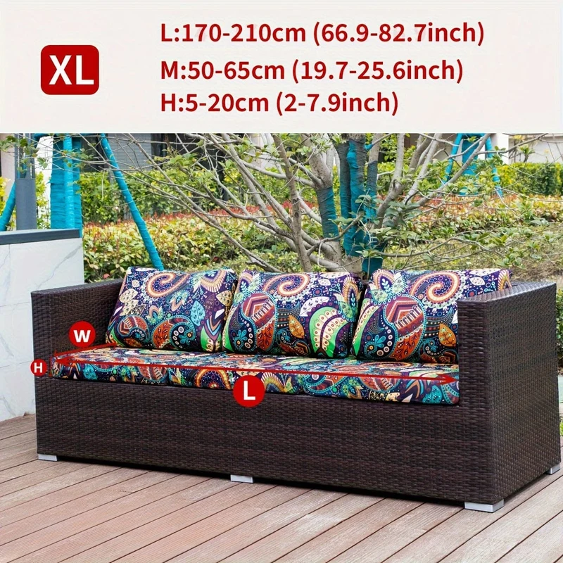 1 Stück Sofabezug mit Tiermotiv, Blätter, Blumenmuster, Boho-Stil, Kokosnuss-Druck, für den Außenbereich, Couchbezug, Möbelschutzbezug, Wohnkultur, Sofaschutz