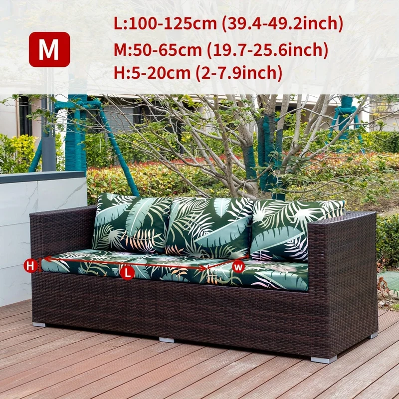 1 Stück Sofabezug mit Tiermotiv, Blätter, Blumenmuster, Boho-Stil, Kokosnuss-Druck, für den Außenbereich, Couchbezug, Möbelschutzbezug, Wohnkultur, Sofaschutz