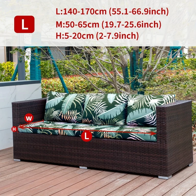 1 Stück Sofabezug mit Tiermotiv, Blätter, Blumenmuster, Boho-Stil, Kokosnuss-Druck, für den Außenbereich, Couchbezug, Möbelschutzbezug, Wohnkultur, Sofaschutz