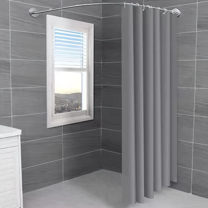1 Stück, wasserdichter Duschvorhang mit Metallschnalle und Haken für Badezimmer, Balkon und Fensterdekoration