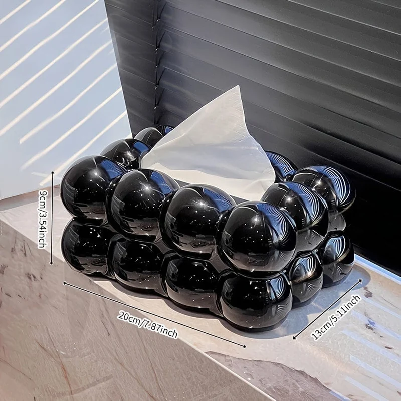 1 Stück, Taschentuchbox-Halter, Tisch-Taschentuchhalter, Taschentuchbox-Abdeckung, wolkenförmige Taschentuchbox, dekorativer Taschentuchhalter, kreative Taschentuchbox für Zuhause, Küche, Schlafzimmer, Wohnzimmer, Esszimmer, Aufbewahrungsbox für Zuhause aus Kunststoff