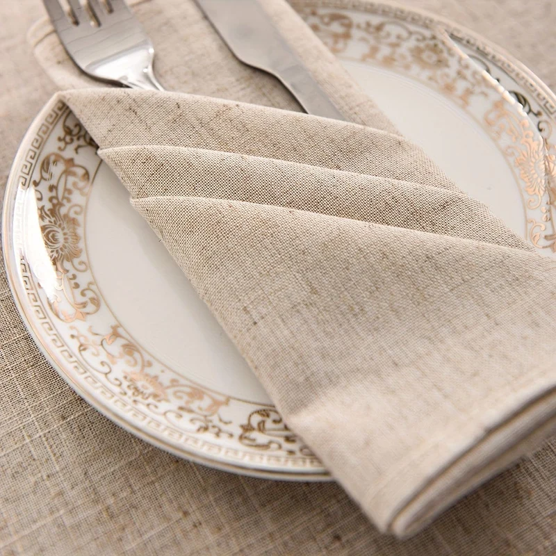 6 Stück weiche Leinenstoffservietten für Hochzeiten, Geburtstage und Partys – 16 x 16 Zoll/40 x 40 cm – langlebiger und saugfähiger Stoff für die Esstischdekoration