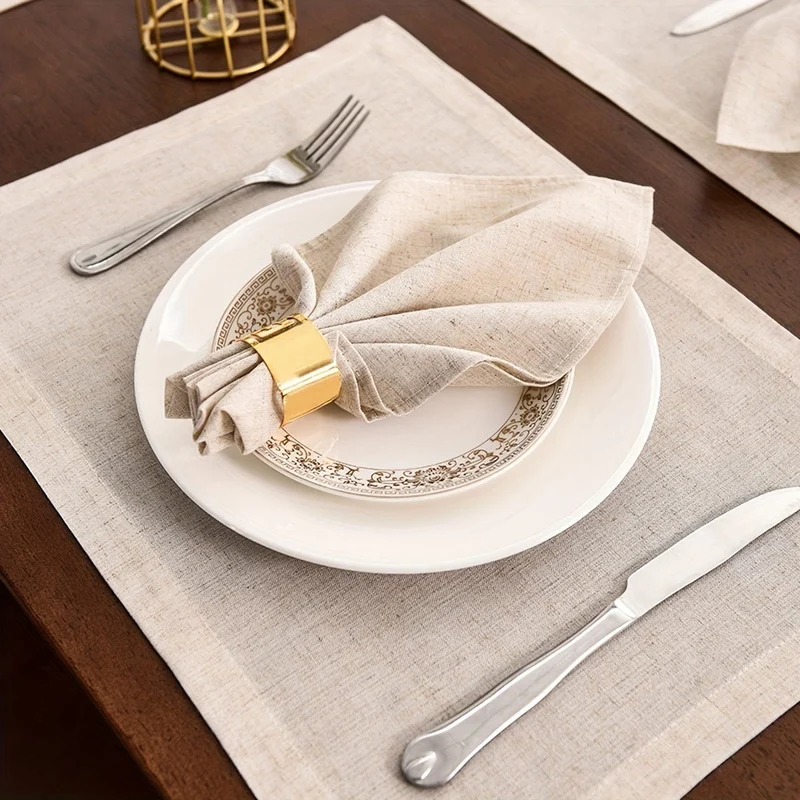 6 Stück weiche Leinenstoffservietten für Hochzeiten, Geburtstage und Partys – 16 x 16 Zoll/40 x 40 cm – langlebiger und saugfähiger Stoff für die Esstischdekoration