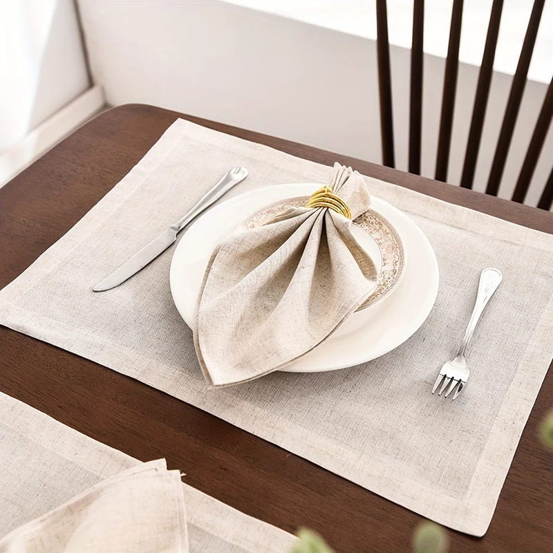 6 Stück weiche Leinenstoffservietten für Hochzeiten, Geburtstage und Partys – 16 x 16 Zoll/40 x 40 cm – langlebiger und saugfähiger Stoff für die Esstischdekoration