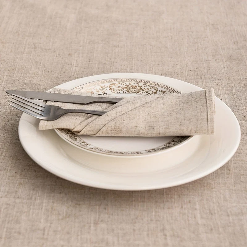 6 Stück weiche Leinenstoffservietten für Hochzeiten, Geburtstage und Partys – 16 x 16 Zoll/40 x 40 cm – langlebiger und saugfähiger Stoff für die Esstischdekoration