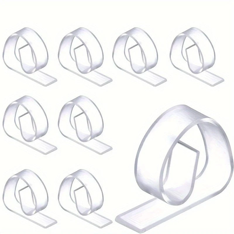 10 Stück, Tischdecken-Clips, durchsichtige Kunststoff-Tischdecken-Clips, Picknick-Tisch-Clips, geeignet für Zuhause, Küche, Restaurant, Picknicktisch, Hochzeit, Brautparty, Partyzubehör, Urlaubszubehör