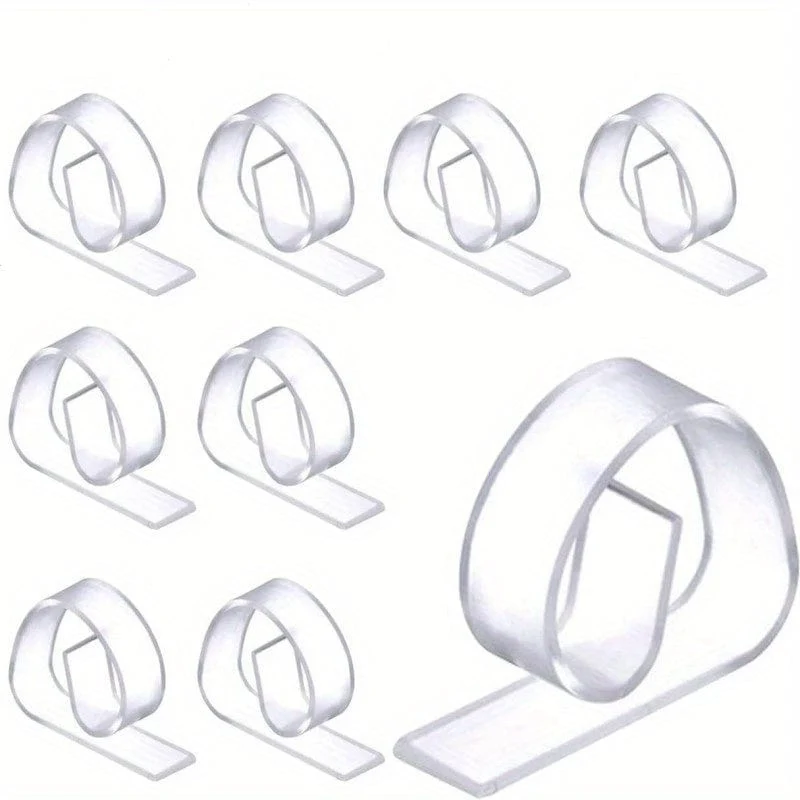 10 Stück, Tischdecken-Clips, durchsichtige Kunststoff-Tischdecken-Clips, Picknick-Tisch-Clips, geeignet für Zuhause, Küche, Restaurant, Picknicktisch, Hochzeit, Brautparty, Partyzubehör, Urlaubszubehör