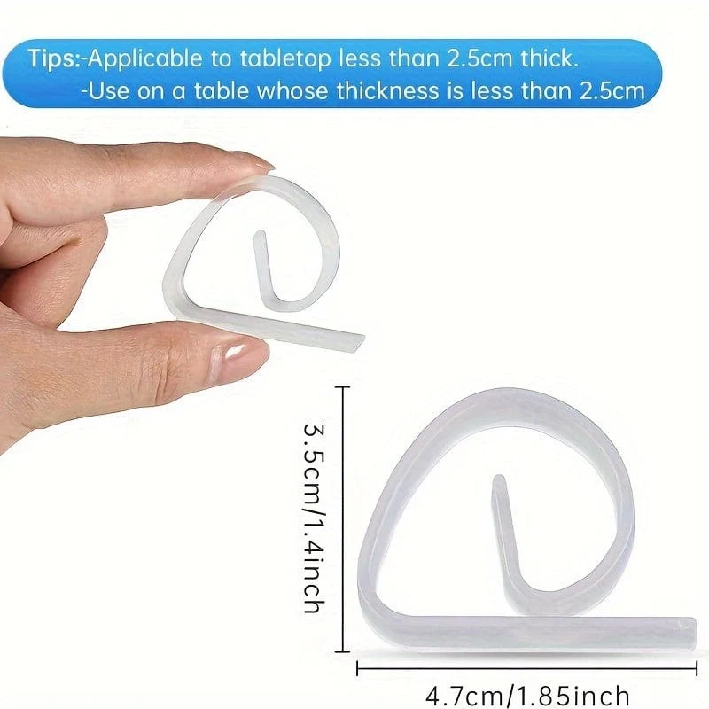 10 Stück, Tischdecken-Clips, durchsichtige Kunststoff-Tischdecken-Clips, Picknick-Tisch-Clips, geeignet für Zuhause, Küche, Restaurant, Picknicktisch, Hochzeit, Brautparty, Partyzubehör, Urlaubszubehör