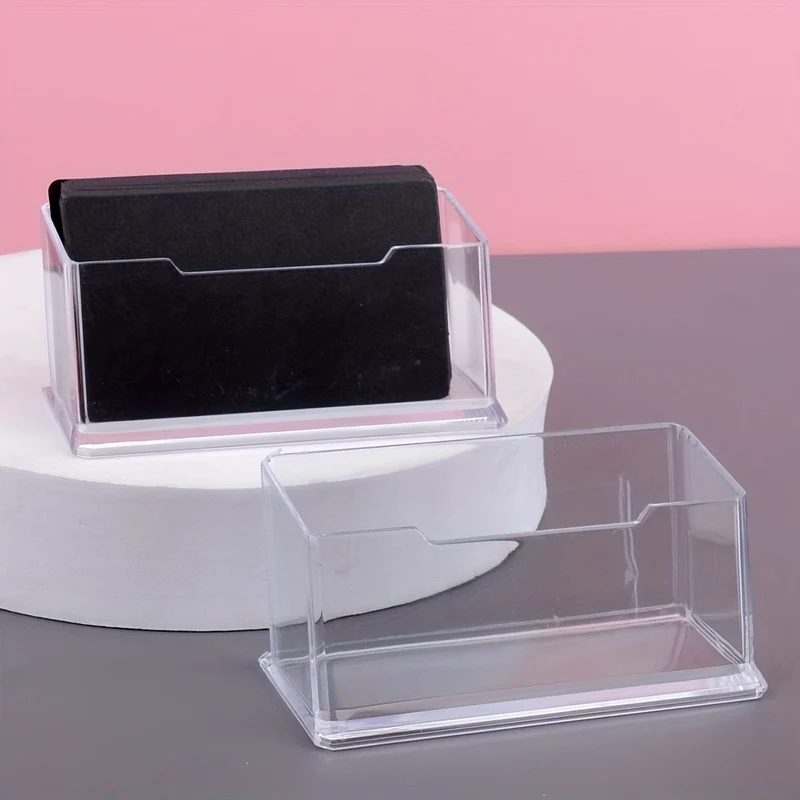 1 Stück, einfacher Grußkartenhalter aus transparentem Acryl, Aufbewahrungsbox für Visitenkarten, Präsentationsständer für Grußkarten, Szenendekoration, Festivaldekoration, Raumdekoration, Flurdekoration, Fensterdekoration, Bürodekoration, Weihnachtsdekoration