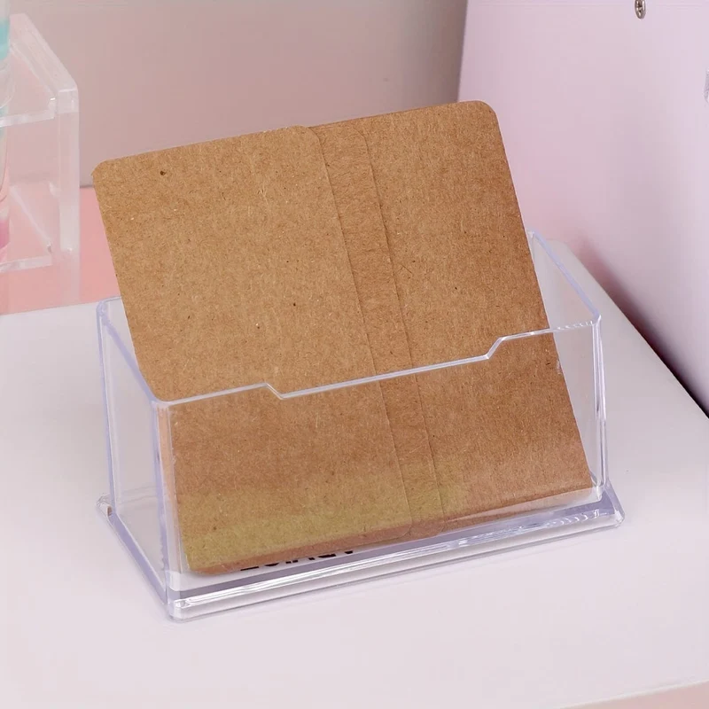 1 Stück, einfacher Grußkartenhalter aus transparentem Acryl, Aufbewahrungsbox für Visitenkarten, Präsentationsständer für Grußkarten, Szenendekoration, Festivaldekoration, Raumdekoration, Flurdekoration, Fensterdekoration, Bürodekoration, Weihnachtsdekoration