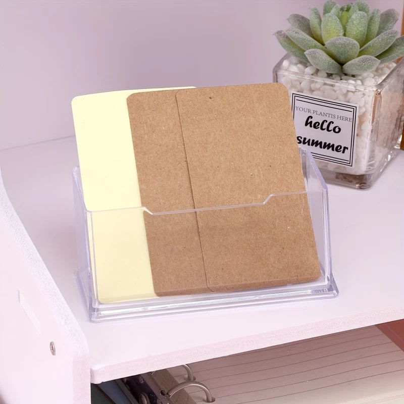 1 Stück, einfacher Grußkartenhalter aus transparentem Acryl, Aufbewahrungsbox für Visitenkarten, Präsentationsständer für Grußkarten, Szenendekoration, Festivaldekoration, Raumdekoration, Flurdekoration, Fensterdekoration, Bürodekoration, Weihnachtsdekoration