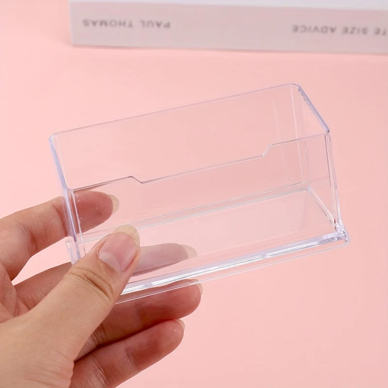 1 Stück, einfacher Grußkartenhalter aus transparentem Acryl, Aufbewahrungsbox für Visitenkarten, Präsentationsständer für Grußkarten, Szenendekoration, Festivaldekoration, Raumdekoration, Flurdekoration, Fensterdekoration, Bürodekoration, Weihnachtsdekoration