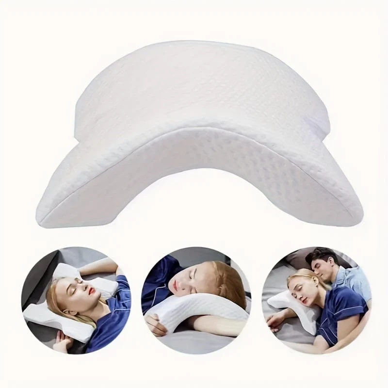 1-teiliges Armkissen, Kuschelkissen, Nackenkissen, Anti-Handdruck-Kissen in gewölbter Form, Memory-Schaum-Kissen mit langsamem Rückpralldruck, Büro-Ruhekissen, Nacken- und Rückenstützkissen
