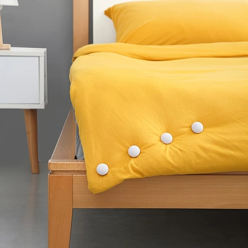 12 Stück Steppdeckenfixierer, keine Stecknadeln, Bettlaken-Quilt-Anti-Lauf-Schnallen, unsichtbare, rutschfeste Sicherheitsklammern, abnehmbar, wiederverwendbar, für Heim-Schlafzimmer-Bettwäsche-Matratzen