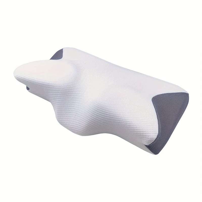 1 Stück zervikales Memory-Schaum-Kissen zur Nackenentspannung, ergonomisches orthopädisches Nackenstützkissen für Seiten-, Rücken- und Bauchschläfer mit atmungsaktivem Kissenbezug