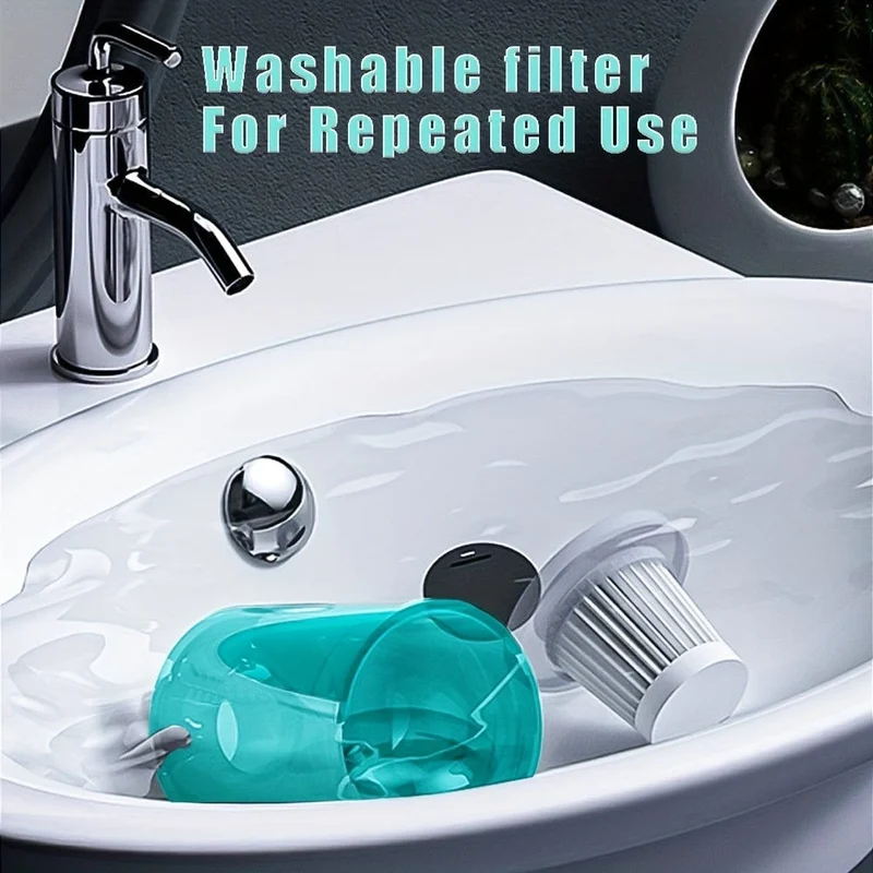 1 Stück wiederaufladbarer Mini-Staubsauger für Zuhause und Auto – tragbarer und kabelloser Dual-Use-Staubsauger