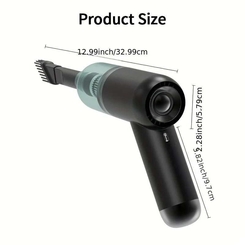 1 Stück wiederaufladbarer Mini-Staubsauger für Zuhause und Auto – tragbarer und kabelloser Dual-Use-Staubsauger