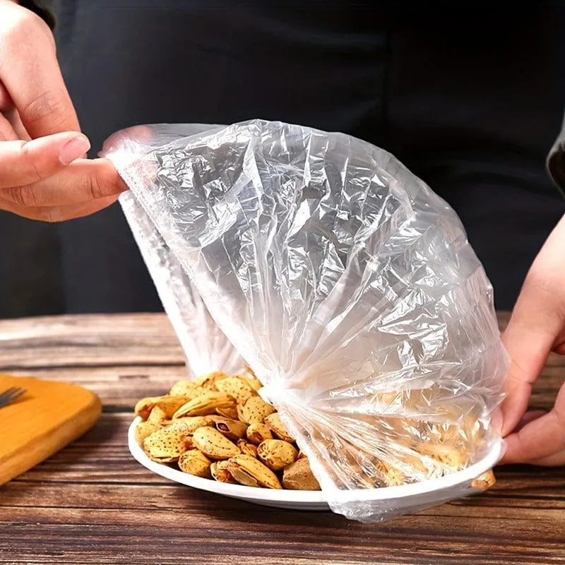 100/300 Stück Einweg-Frischhaltefolie, Küchenkühlschrank in Lebensmittelqualität für übrig gebliebene Reisfrüchte, versiegelte Frischhalteabdeckung aus Kunststoff, geruchshemmende, auslaufsichere, staubdichte Gefrierabdeckung, Kühlschrank-Frischhalteabdeckung,