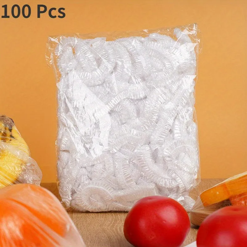 100/300 Stück Einweg-Frischhaltefolie, Küchenkühlschrank in Lebensmittelqualität für übrig gebliebene Reisfrüchte, versiegelte Frischhalteabdeckung aus Kunststoff, geruchshemmende, auslaufsichere, staubdichte Gefrierabdeckung, Kühlschrank-Frischhalteabdeckung,