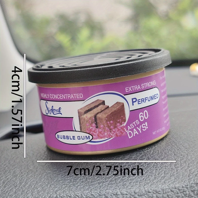 1 Stück Auto-Lufterfrischerglas, Aroma-Diffusor mit Jasmin-/Erdbeer-/Kaugummi-/Vanille-Kirsch-Aroma, Auto-Innenzubehör