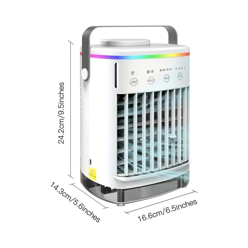 Luftkühlerventilator, tragbarer Nebelkühlerventilator, Verdunstungskühler für den persönlichen Raum, Luftbefeuchter, Mini-USB-Kühltischventilator mit 4 Windgeschwindigkeiten für Schlafzimmer, Reisen, Büro
