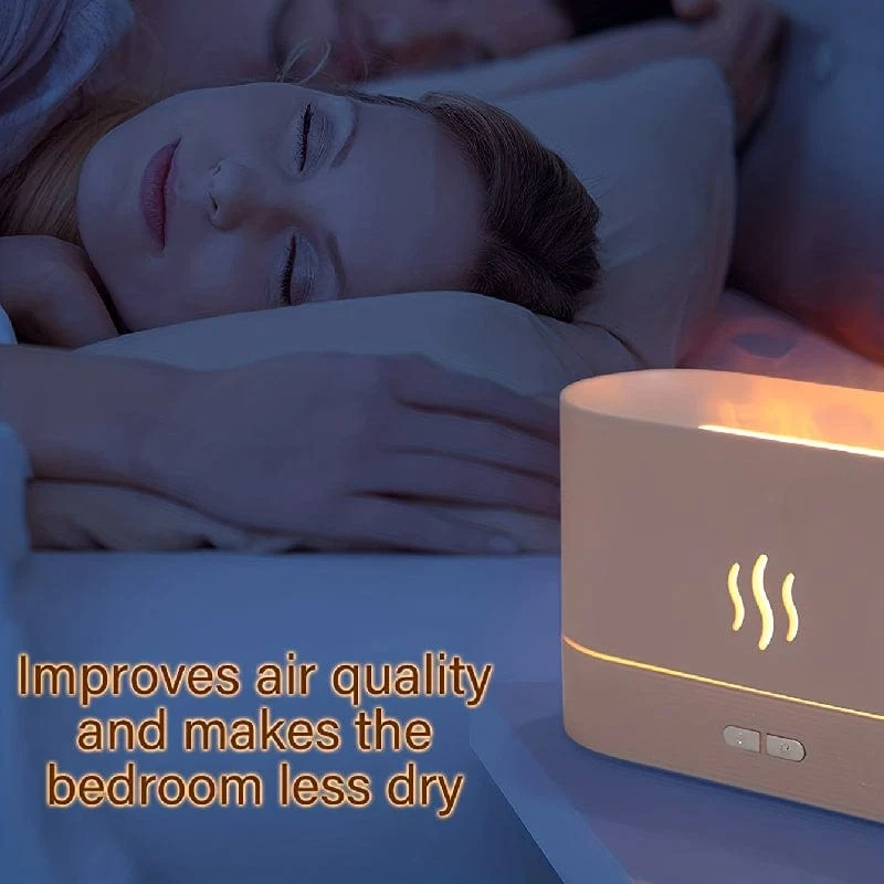 1pc Bunte LED Flamme Aroma Diffusor Schlafzimmer Tisch Atmosphäre Dekorative Lampe Kreative Luftbefeuchter Licht Für Wohnzimmer Büro USB5V Netzteil