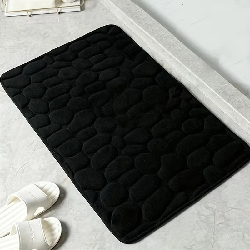 1 STÜCK Kieselgeprägte Memory-Schaum-Badematte, Wohnzimmerdekoration, schnell trocknender Teppich, rutschfeste Bodenmatte, bequem und waschbar, Badezimmerzubehör, Badezimmerzubehör