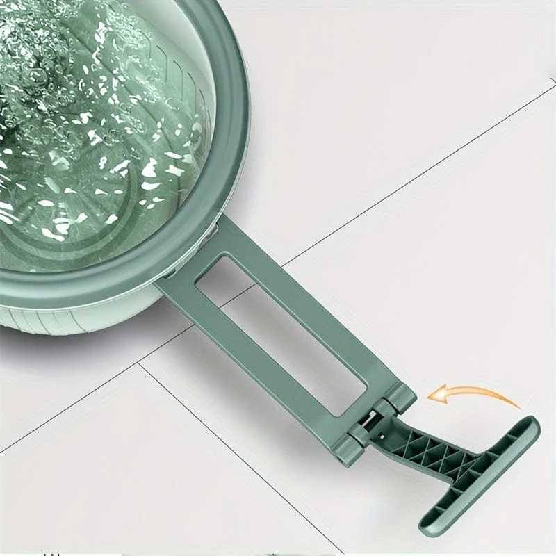 1 Set, Haushalts-Schleudermopp und Eimer-Set mit 2/4 Mopptuch, rotierender Bodenwischer für den Haushalt, freihändiger Waschmopp, Staubentfernungsmopp, Trocken- und Nassgebrauch, perfekt für Zuhause, Küche, Badezimmerboden, Reinigungsmittel, Reinigungswerkzeug