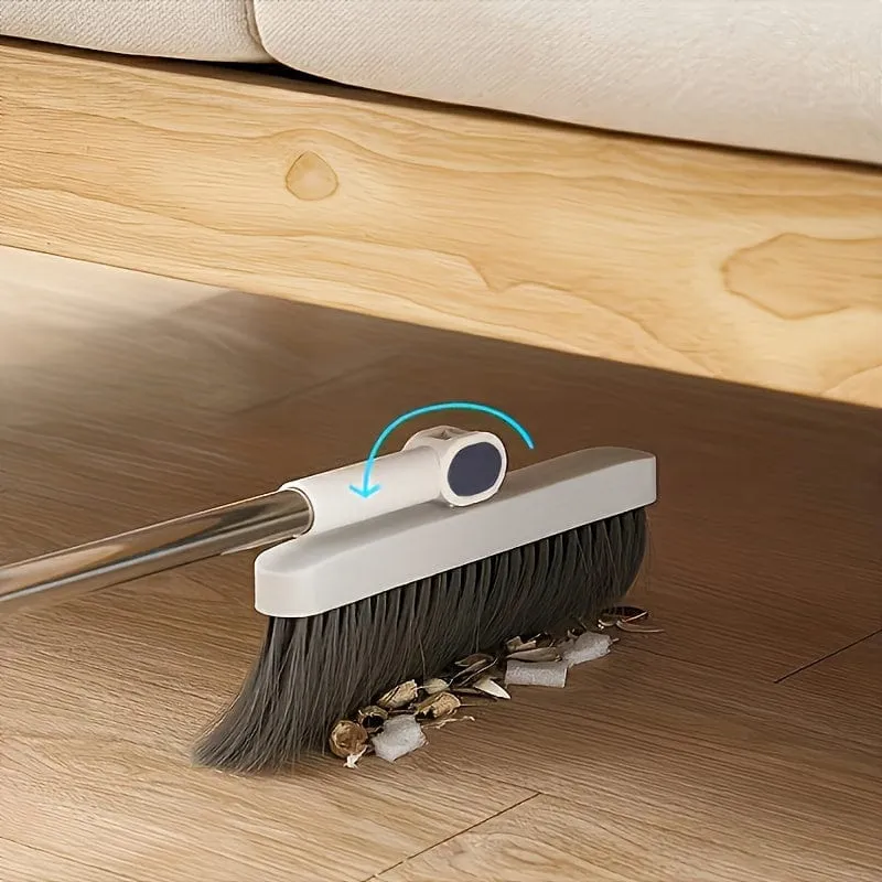Robustes Haushaltsbesen- und Kehrschaufel-Set mit langem Griff, kreatives Kammzahn-Design, faltbare, aufrechte Aufbewahrung für Zuhause, Büro, Schule, Wohnheim