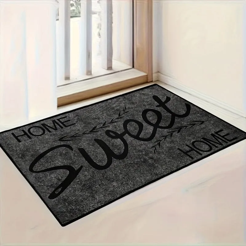 1 Stück schmutzabweisende Willkommens-Fußmatte, moderne geometrische Niederflor-Eingangsmatte für drinnen und draußen, saugfähige Badematte, geeignet für Wohnzimmer, Schlafzimmer, Badezimmer, Küche, Balkon, Terrasse, Teppich