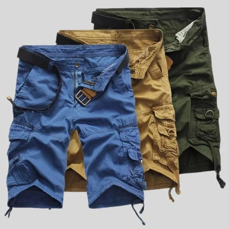 Sommer Cargo-Shorts Männer Kühle Tarnung Baumwolle Casual Herren Kurze Hosen Marke Kleidung Komfortable Camo Männer Cargo-Shorts Kein Gürtel