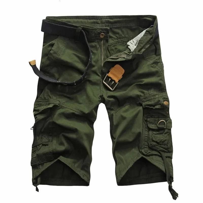 Sommer Cargo-Shorts Männer Kühle Tarnung Baumwolle Casual Herren Kurze Hosen Marke Kleidung Komfortable Camo Männer Cargo-Shorts Kein Gürtel