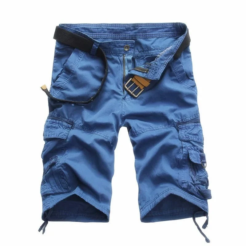 Sommer Cargo-Shorts Männer Kühle Tarnung Baumwolle Casual Herren Kurze Hosen Marke Kleidung Komfortable Camo Männer Cargo-Shorts Kein Gürtel