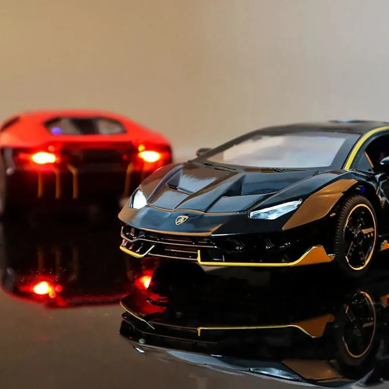 1/32 Autos Spielzeug Auto Maßstab Lambor LP770 Druckguss-Modellautos Legierung Autos Spielzeug Geschenk für Jungen Pull Back Licht Musik Kinderauto