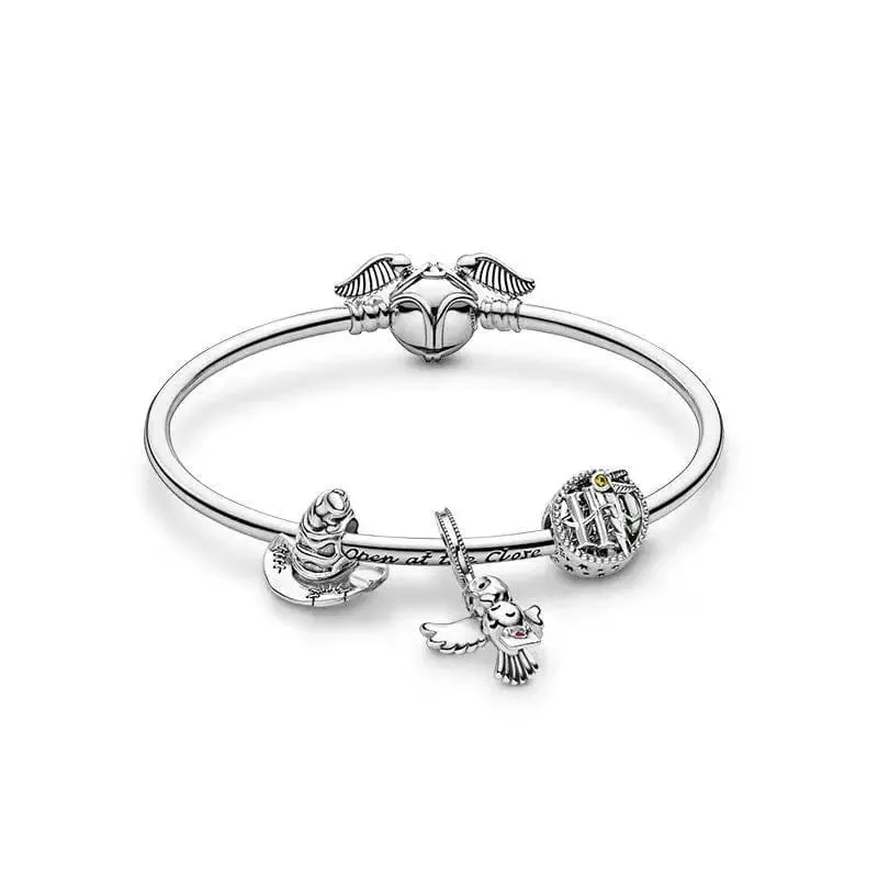 2024 heißer Verkauf 925 Silber vergoldet Magic Little Harry Charm Bead Anhänger geeignet für Pandora-Armband