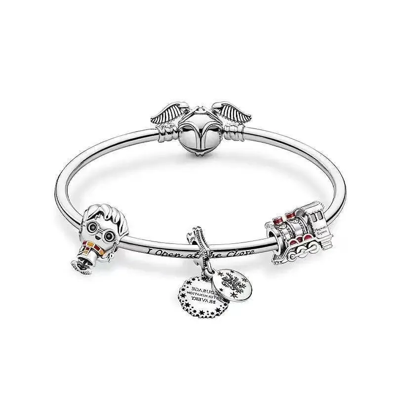2024 heißer Verkauf 925 Silber vergoldet Magic Little Harry Charm Bead Anhänger geeignet für Pandora-Armband