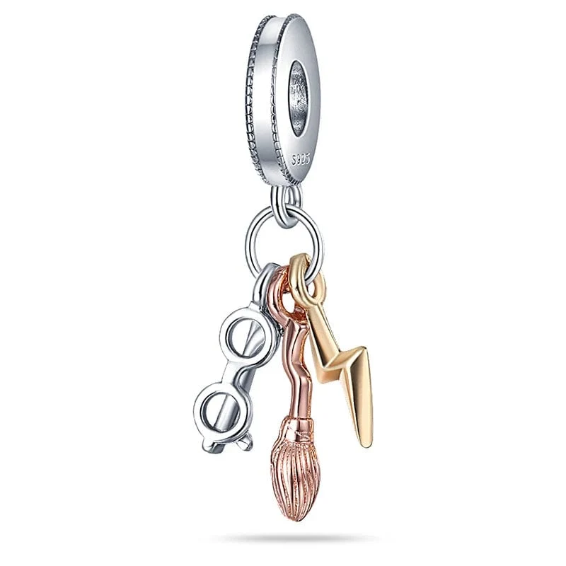 2024 heißer Verkauf 925 Silber vergoldet Magic Little Harry Charm Bead Anhänger geeignet für Pandora-Armband