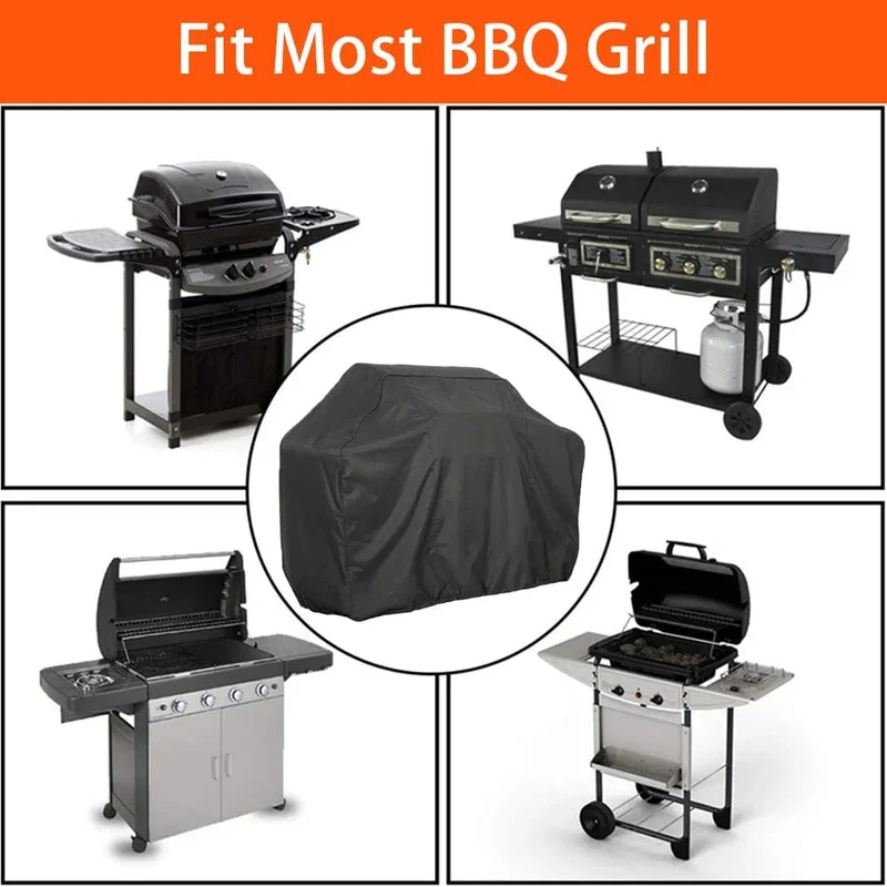 BBQ-Abdeckung für den Außenbereich, staubdicht, wasserdicht, Weber Heavy Duty Grillabdeckung, Regenschutz, Outdoor-Grillabdeckung, rund