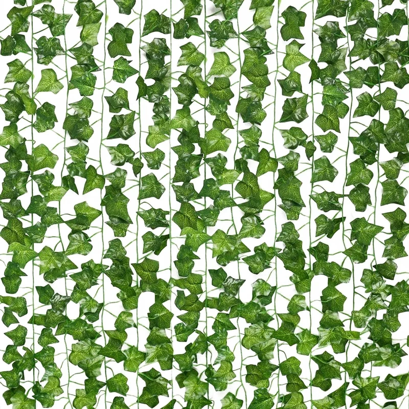 12PC Stränge Künstliche Lvy Leaf Vine Garland Gefälschte Laub Hängen Pflanzen
