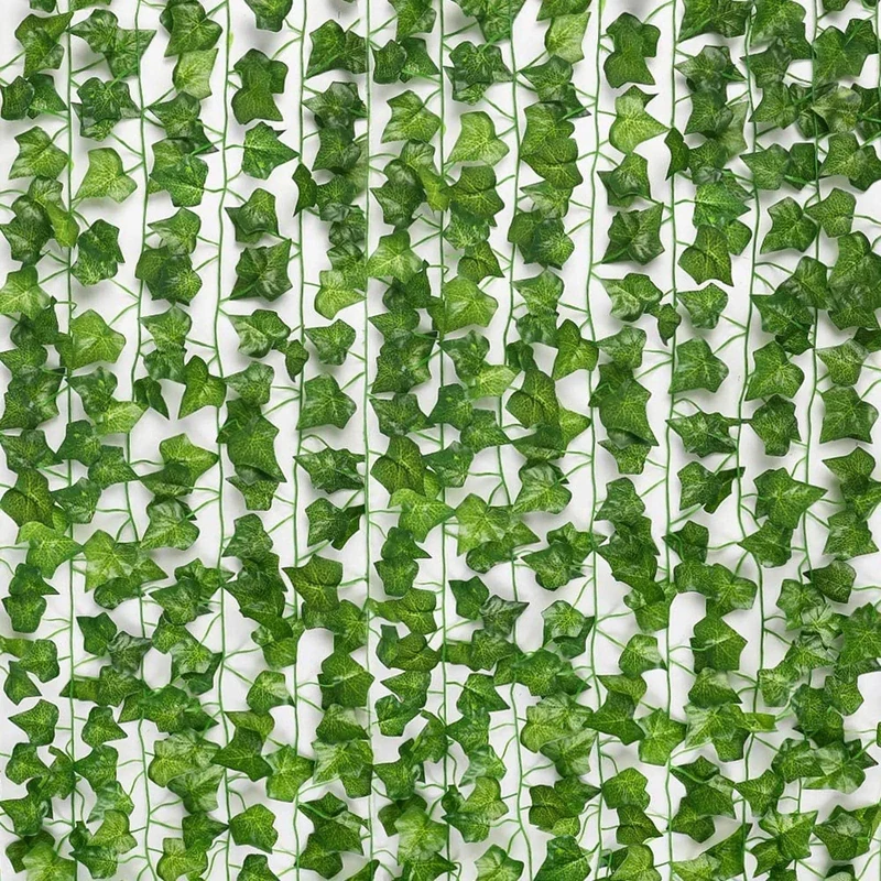 12PC Stränge Künstliche Lvy Leaf Vine Garland Gefälschte Laub Hängen Pflanzen