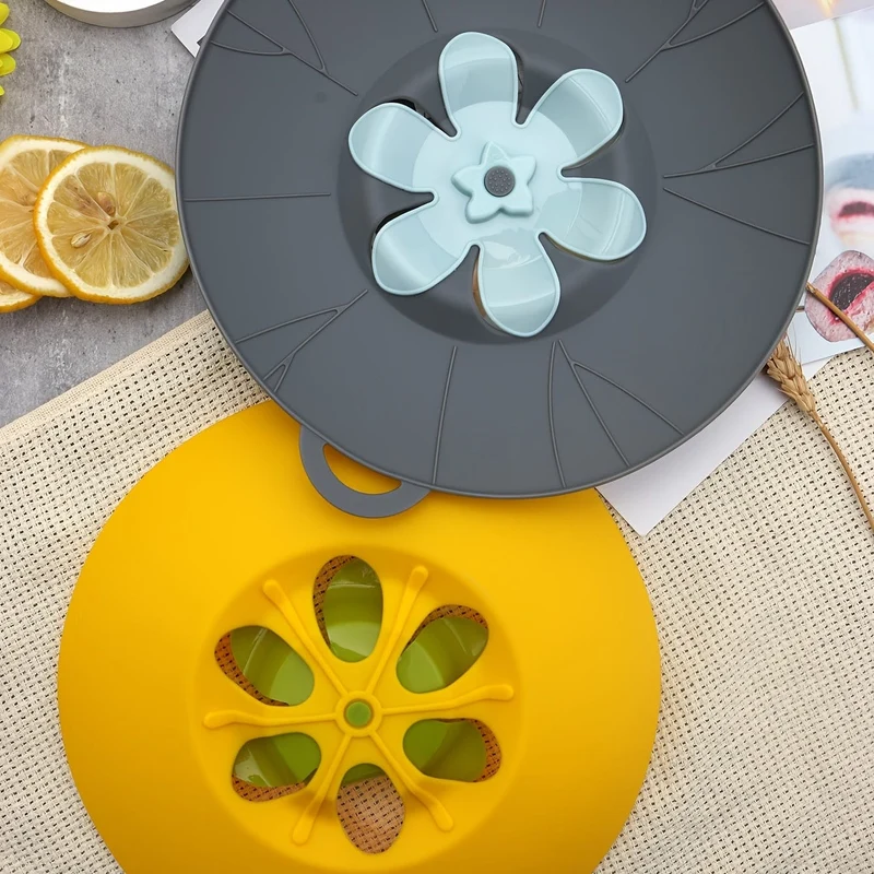 1 Stück Überlaufstopper-Deckelabdeckung, Überlaufstopper-Deckelabdeckung für Pfannen und Töpfe zum Kochen, Silikon-Topfdeckel, Anti-Auslauf-Deckel, Küchenartikel
